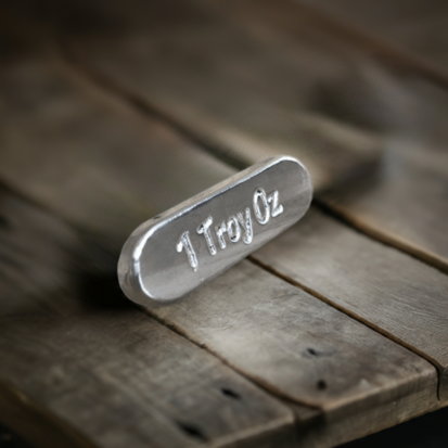 1 Troy Oz Silver Bar – Round Ends Design - Image 3