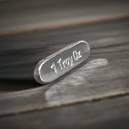 1 Troy Oz Silver Bar – Round Ends Design - Image 9