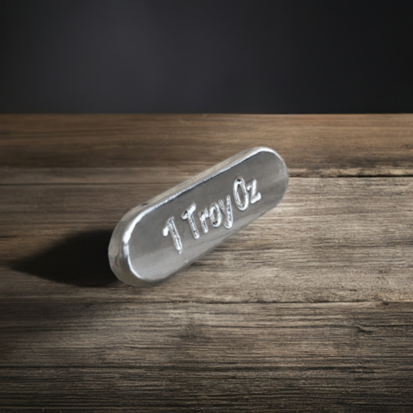 1 Troy Oz Silver Bar – Round Ends Design - Image 2