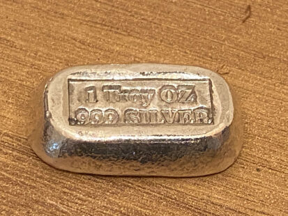 1 Troy Oz Solid Silver Bar – Stamped 4
