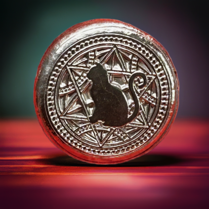 1 Troy Oz Silver Round, Sitting Cat, Heirloom-Quality Collectible, Ideal Gift for Pirate Enthusiasts - Image 2