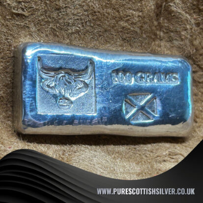 100g Highland Cow Bar, Investment Silver, Memorable Gift for Bullion Enthusiasts 3