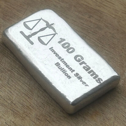 100 grams solid silver investment bar, 999fs fine bullion made in Scotland, perfect for wealth preservation gift. - Image 3