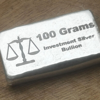 100 grams solid silver investment bar, 999fs fine bullion made in Scotland, perfect for wealth preservation gift. - Image 4