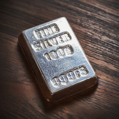 100g Solid Silver Ingot - Hand Poured Bar - Image 4