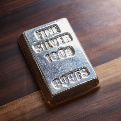 100g Solid Silver Ingot - Hand Poured Bar - Image 10