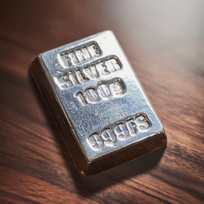 100g Solid Silver Ingot - Hand Poured Bar - Image 9
