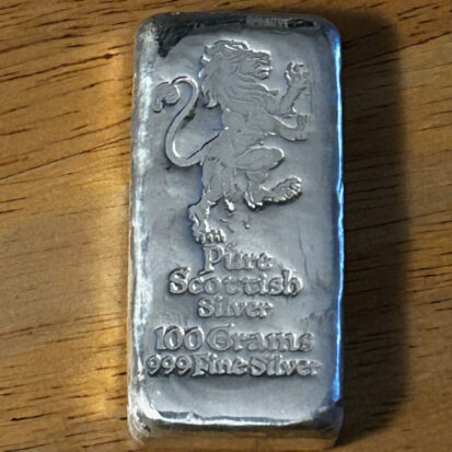 100g Solid Silver Bar – Lion Stamp 6
