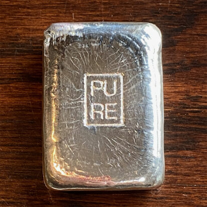 100g Solid Silver Ingot – Hand Poured Bar 4