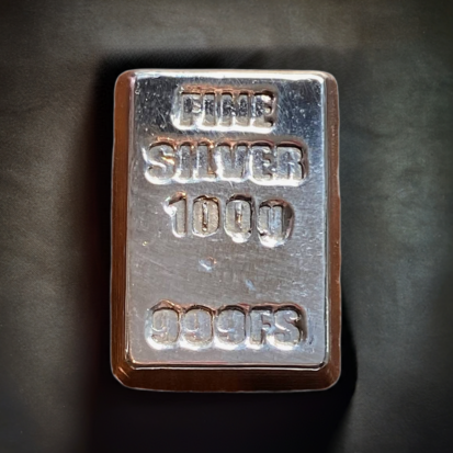 100g Solid Silver Ingot - Hand Poured Bar
