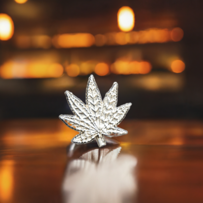 Silver Cannabis Leaf - Image 4