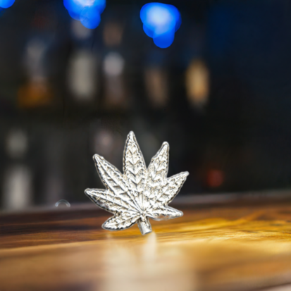 Silver Cannabis Leaf