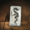 1 gram dragon fractional bar, solid silver, 999fs purity, handmade Scottish silver bullion for collection gift. - Image 4