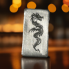1 gram dragon fractional bar, solid silver, 999fs purity, handmade Scottish silver bullion for collection gift. - Image 8