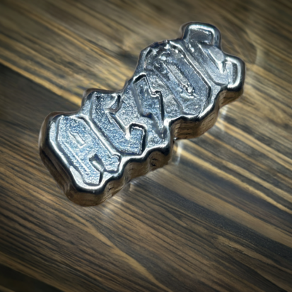 40 Grams Silver ACDC Logo - Authentic Hand Poured Solid Silver, Unique Rock Music Decor, Perfect Gift for Music Lovers - Image 3
