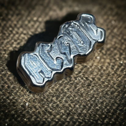 40 Grams Silver ACDC Logo - Authentic Hand Poured Solid Silver, Unique Rock Music Decor, Perfect Gift for Music Lovers - Image 2