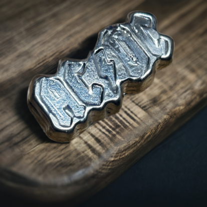 40 Grams Silver ACDC Logo - Authentic Hand Poured Solid Silver, Unique Rock Music Decor, Perfect Gift for Music Lovers - Image 4