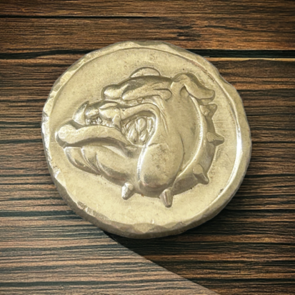 1 Troy oz Silver Round, 3D Handpoured Bulldog Coin for Collectors, Unique Gift for Dog Lovers - Image 2