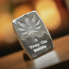 1 Troy oz cannabis leaf bar, 999fs, solid silver, handmade in Scotland, perfect silver gift - Image 2