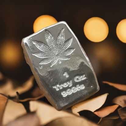 1 Troy oz cannabis leaf bar, 999fs, solid silver, handmade in Scotland, perfect silver gift - Image 5