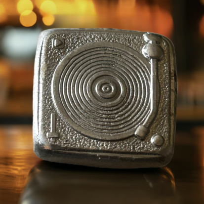 In the mix  - Stamped Turntable 1 Troy Oz Silver, Collectible Investment, Perfect Gift for Music Enthusiasts - Image 13