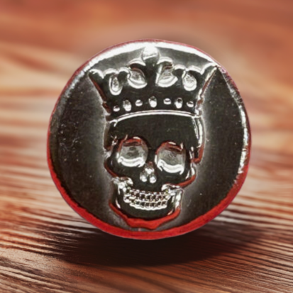 1oz Solid Silver Round with Embossed Crowned Skull - Artisanal Collectible, Ideal Gift for Numismatics and Gothic Decor Lovers - Image 4