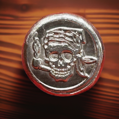 1 Troy Oz Silver Round, Swashbuckling Pirate Skull with Pipe Detail, Heirloom-Quality Collectible, Ideal Gift for Pirate Enthusiasts - Image 8