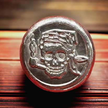 1 Troy Oz Silver Round, Swashbuckling Pirate Skull with Pipe Detail, Heirloom-Quality Collectible, Ideal Gift for Pirate Enthusiasts - Image 7