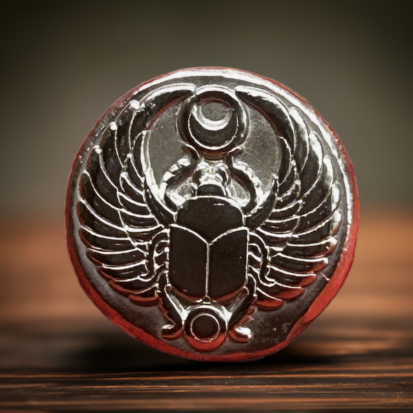 1 oz Solid Silver Round - Embossed Scarab Design, Collectible Precious Metal Coin, Ideal Gift for Numismatists - Image 8