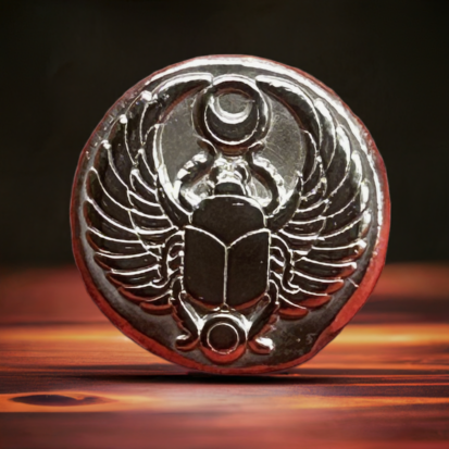 1 oz Solid Silver Round - Embossed Scarab Design, Collectible Precious Metal Coin, Ideal Gift for Numismatists - Image 7