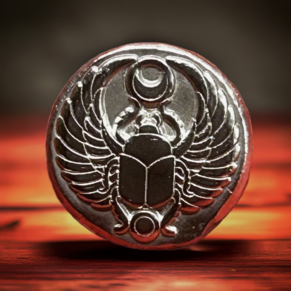 1 oz Solid Silver Round - Embossed Scarab Design, Collectible Precious Metal Coin, Ideal Gift for Numismatists - Image 5