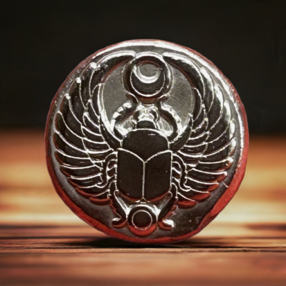 1 oz Solid Silver Round - Embossed Scarab Design, Collectible Precious Metal Coin, Ideal Gift for Numismatists - Image 4