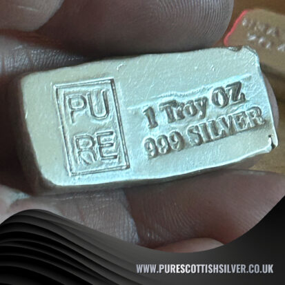 1 Troy oz Press Bar – 999 Fine Silver Bar 5