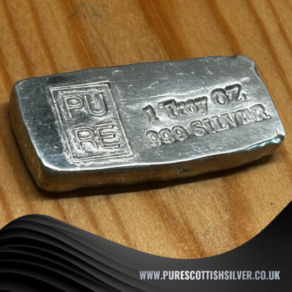 1 Troy oz Press Bar – 999 Fine Silver Bar 2