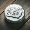 Gothic 1 Troy Oz Silver Round with Skull Snail Motif, Handcrafted Pure Silver Coin, Ideal for Collectors or Unusual Gift