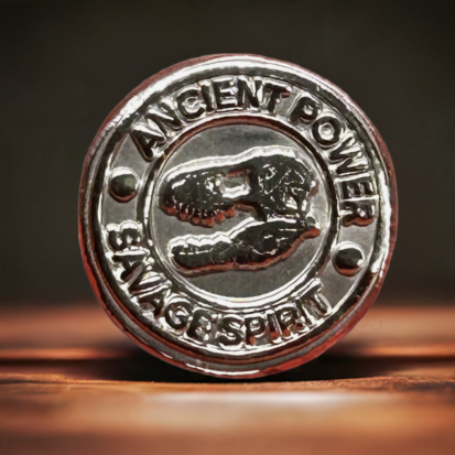 1oz Solid Silver T-Rex Skull Round - Exquisite Detail, Investment Piece, Great for Dinosaur Lovers & Silver Collectors