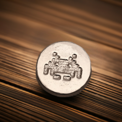 1 Oz Space Invader Round - Silver Bullion