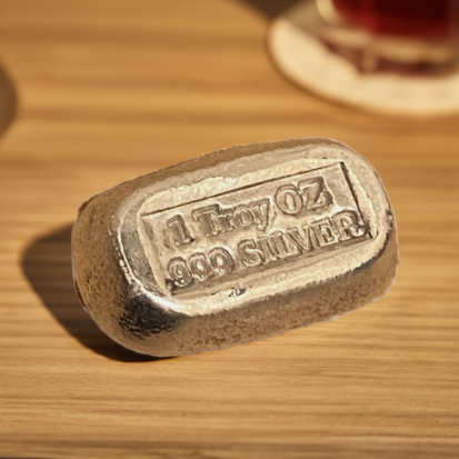 1 Troy Oz Solid Silver Bar - Stamped - Image 12