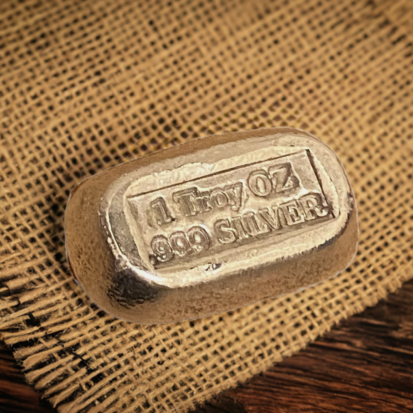 1 Troy Oz Solid Silver Bar - Stamped - Image 2