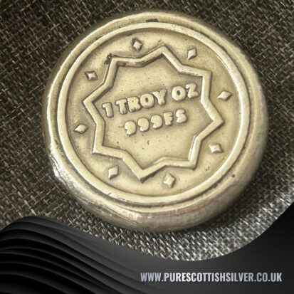 1 Troy Oz Fine 999 Silver Star Round, Handmade in Scotland for Collectors and Unique Gifts 3