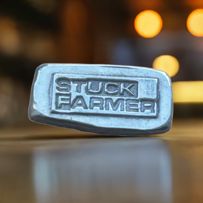 1oz Stuck Farmer Silver Bar 999fs, Premium Craftsmanship from Scotland, Unique Gift for Silver Enthusiasts. - Image 2