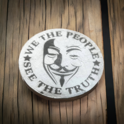 1oz We the People Round - 999fs  - Solid Silver Round - Handcrafted Coin - Ideal Gift for Conspiracy History Enthusiasts. - Image 2