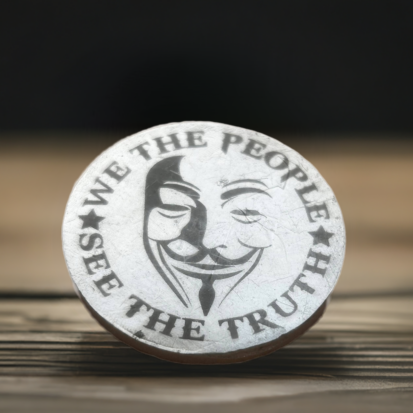 1oz We the People Round - 999fs  - Solid Silver Round - Handcrafted Coin - Ideal Gift for Conspiracy History Enthusiasts.