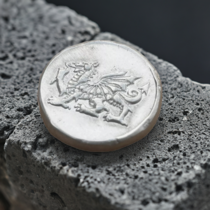1oz Welsh Dragon Round, 999fs, Solid Silver, Handmade Coin for Collecting and Special Occasions. - Image 8