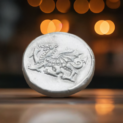 1oz Welsh Dragon Round, 999fs, Solid Silver, Handmade Coin for Collecting and Special Occasions. - Image 9