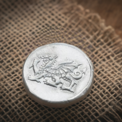 1oz Welsh Dragon Round, 999fs, Solid Silver, Handmade Coin for Collecting and Special Occasions. - Image 5