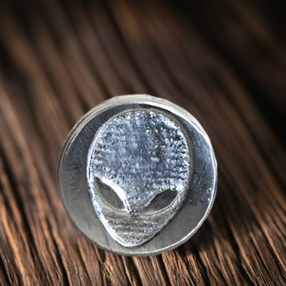 1 Oz Alien Face Round - Silver Bullion - Image 2