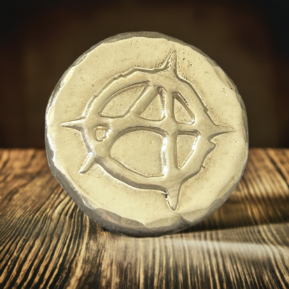 1 troy oz silver round, handpoured anarchy design from Scotland, perfect for collectors or unique gifts for him. - Image 8