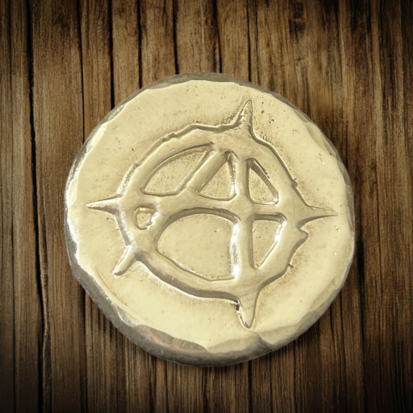 1 troy oz silver round, handpoured anarchy design from Scotland, perfect for collectors or unique gifts for him. - Image 3