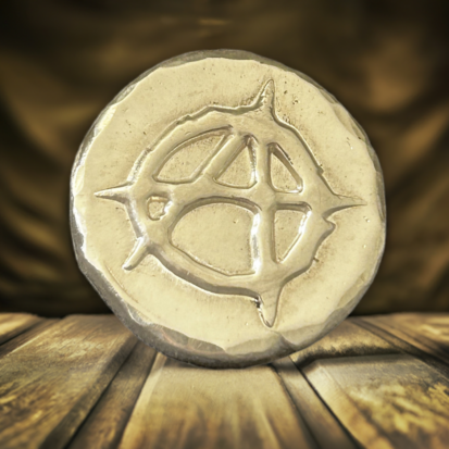 1 troy oz silver round, handpoured anarchy design from Scotland, perfect for collectors or unique gifts for him. - Image 6